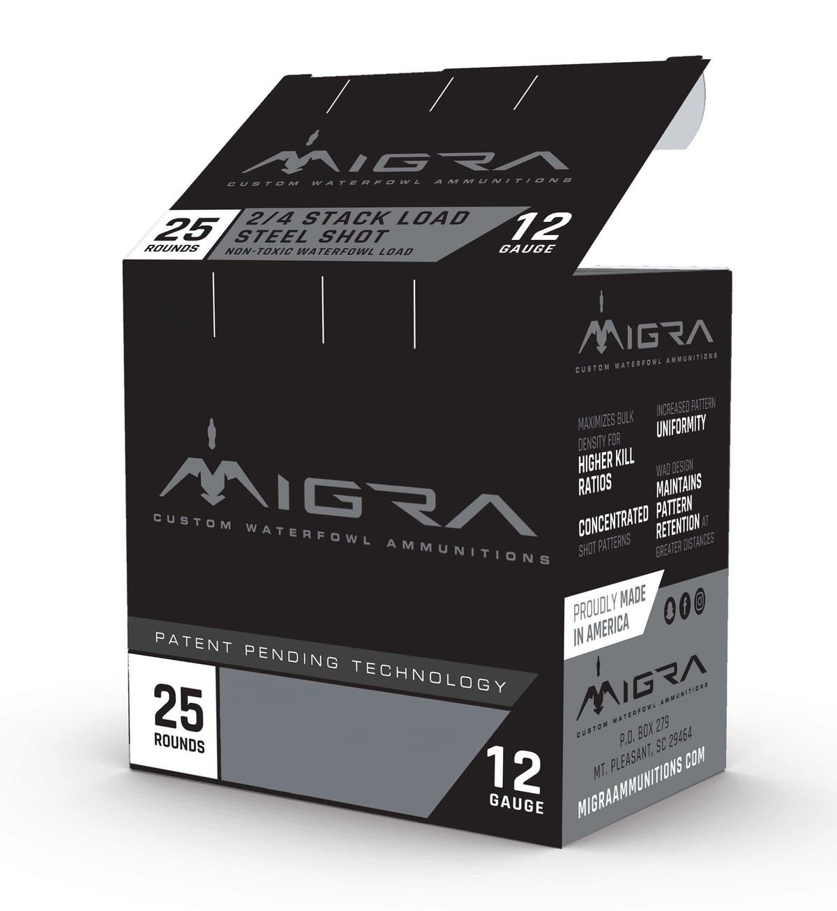 Migra Waterfowl Steel Shot Shotshells 12 ga 3″ 1-1/4 oz 1430 fps #4#6 25/ct Migra Waterfowl Steel Shot Shotshells 12 ga 3″ 1-1/4 oz 1430 fps #4#6 25/ct