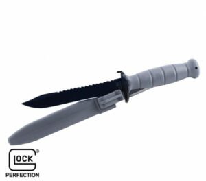 Glock Field Knife 6-1/2″ Clip Point Blade Black Grey with Saw Bulk