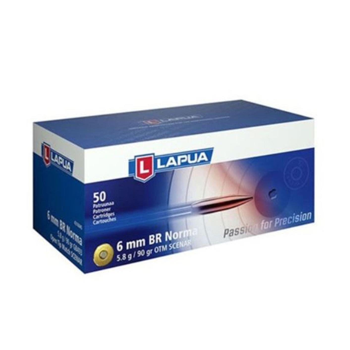 Lapua OTM Rifle Ammo 6mm BR Norma 90 gr Scenar-L 50/ct Lapua OTM Rifle Ammo 6mm BR Norma 90 gr Scenar-L 50/ct
