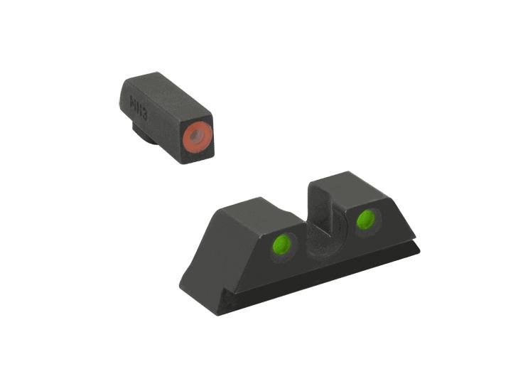 Meprolight ML41766 Hyper-Bright Orange Ring Front/Green Rear Sights for S&W M&P Fullsize Compact Subcompact (Not Shield Models) Meprolight ML41766 Hyper-Bright Orange Ring Front/Green Rear Sights for S&W M&P Fullsize Compact Subcompact (Not Shield Models)