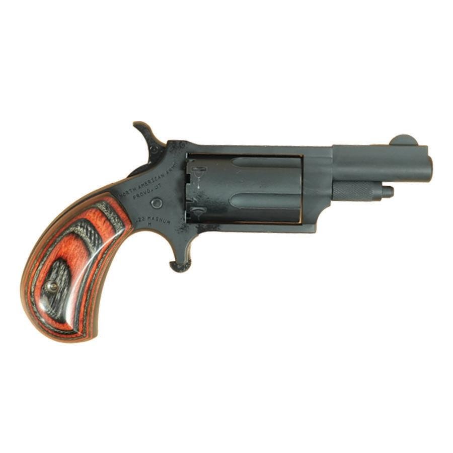 NAA 22M Mini Revolver Handgun .22 Magnum 5rd Capacity 1.625″ Barrel Grey Cerakote with Red & Black Grips NAA 22M Mini Revolver Handgun .22 Magnum 5rd Capacity 1.625″ Barrel Grey Cerakote with Red & Black Grips