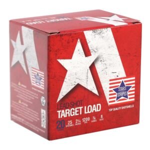 Star and Stripes Target Load Shotshells 20ga 2-3/4″ 7/8oz #8 1200 fps 25/ct