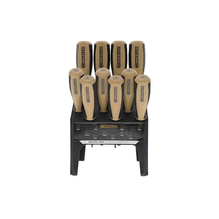 Wheeler Metric Hex Benchtop Screwdriver Set 10/ct Wheeler Metric Hex Benchtop Screwdriver Set 10/ct