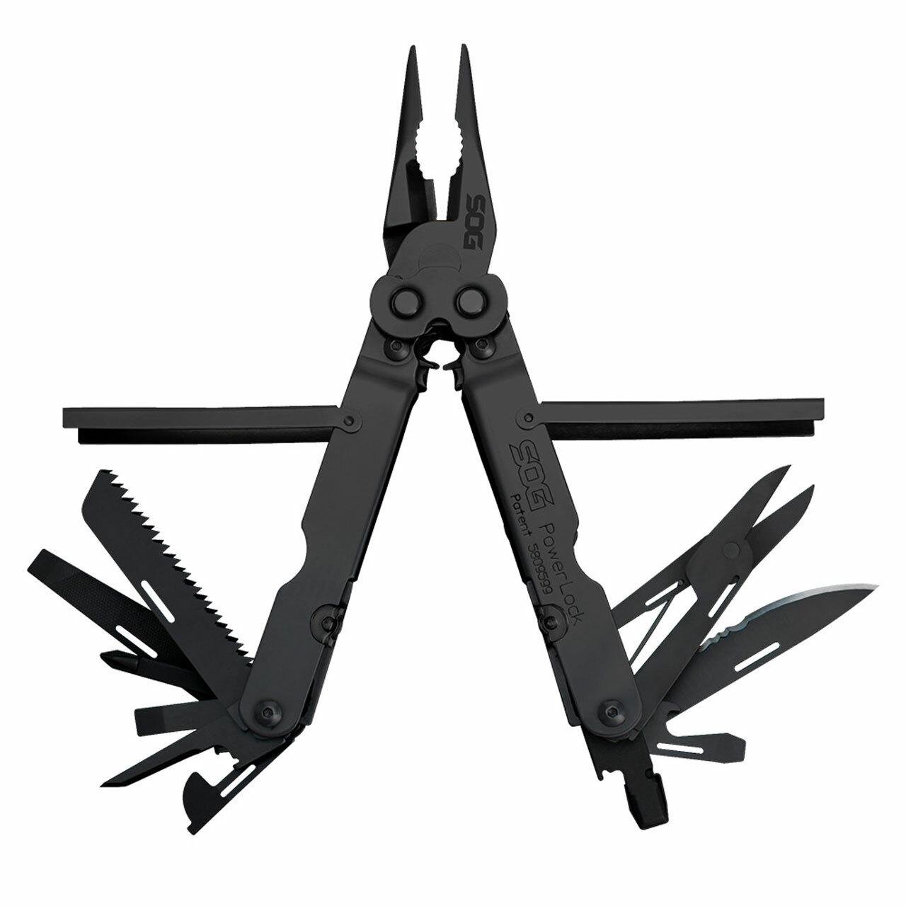 SOG Powerlock Scissors Black Multi-Tool with Nylon Pouch SOG Powerlock Scissors Black Multi-Tool with Nylon Pouch