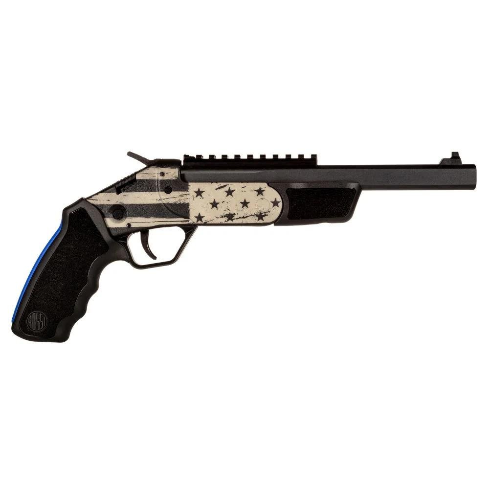 Rossi Brawler US Flag Handgun 45 Colt/410 ga 1rd Capacity 9″ Barrel Black Finish Rossi Brawler US Flag Handgun 45 Colt/410 ga 1rd Capacity 9″ Barrel Black Finish