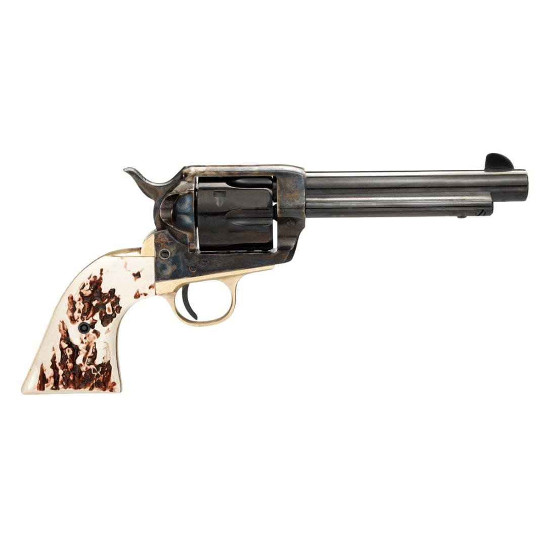 Taylors & Company 1873 Stag Grip Handgun .45 Colt 6rd Capacity 4.75″ Blued Barrel Stag Grip Case Hardened Taylors & Company 1873 Stag Grip Handgun .45 Colt 6rd Capacity 4.75″ Blued Barrel Stag Grip Case Hardened