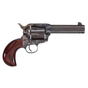 Taylors & Company 1873 Cattleman Handgun .357 Mag/.38 Spl 6rd Capacity 4.75″ Blued Barrel Case Hardened Frame Wood Grip