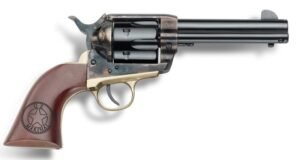 Pietta 1873 US Marshall Handgun .357 Mag/9mm Luger 6rd Capacity 4.75″ Barrel Engraved Walnut Grips