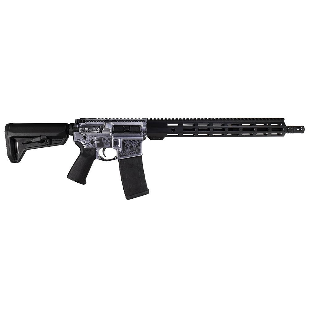 Shark Coast Tactical “Day of the Dead” Rifle 5.56mm 10rd Magazine 16″ Barrel 15″ MLOK Handguard California Compliant Shark Coast Tactical “Day of the Dead” Rifle 5.56mm 10rd Magazine 16″ Barrel 15″ MLOK Handguard California Compliant