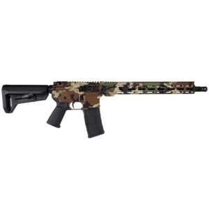Shark Coast Tactical “M81 Woodland” Rifle 5.56mm 30rd Magazine 16″ Barrel 15″ MLOK Handguard