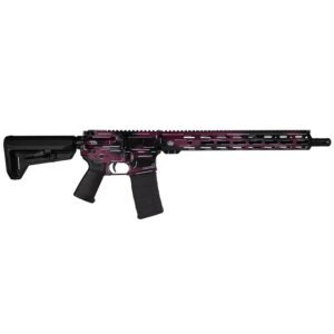 Shark Coast Tactical “Anime- Black Cherry” Rifle 5.56mm 10rd Magazine 16″ Barrel 15″ MLOK Handguard California Compliant
