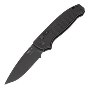 Hogue Ballista I Automatic Folder Knife 3 1/2″ Drop Point Blade Black