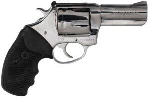 Charter Arms 73539 Mag Pug  Large 357 Mag, 5 Shot 3″ High Polished Stainless Steel Barrel, Cylinder & Frame w/Black Finger Grooved Rubber Grip