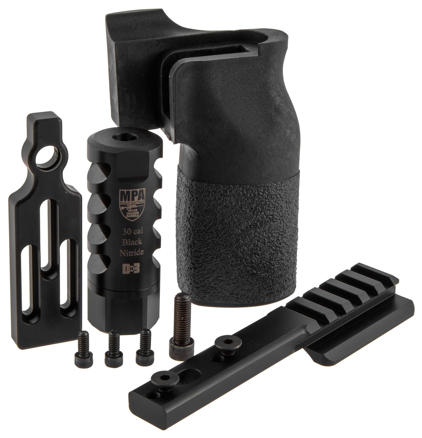 MasterPiece Arms 308PMRACCBUNDLE ACCBundle DN3 Muzzle Brake, Vertical Grip, V4 Spigot Mount & Bag Rider For 308 Win MasterPiece Arms PMR MasterPiece Arms 308PMRACCBUNDLE ACCBundle DN3 Muzzle Brake, Vertical Grip, V4 Spigot Mount & Bag Rider For 308 Win MasterPiece Arms PMR