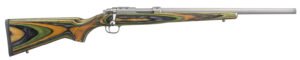 Ruger 7226 77/22  22 Hornet 6+1 18.50″ Threaded Barrel, Matte Stainless Steel, Integral Scope Mount On A Solid Steel Receiver, Green Mountain Laminate Stock
