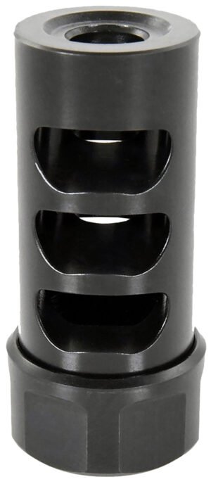 American Precision Arms G2M1230N Gen 2 Micro Bastard Self Timing Brake Black Nitride Stainless Steel with 1/2″-28 tpi Threads, 1.86″ OAL, & .750″ Diameter for 30 Cal AR-Platform & Hunting Rifles
