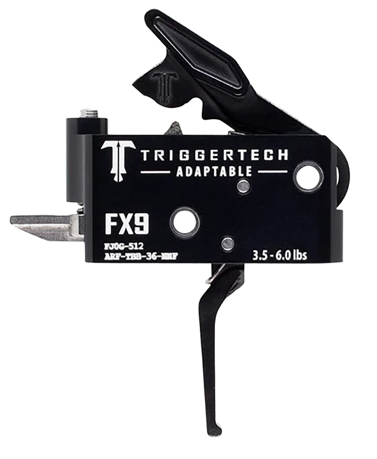 TriggerTech ARFTBB36NNF Adaptable Two-Stage Flat Trigger with 3.50-6 lbs Draw Weight & Black PVD Finish for FN FX9 TriggerTech ARFTBB36NNF Adaptable Two-Stage Flat Trigger with 3.50-6 lbs Draw Weight & Black PVD Finish for FN FX9