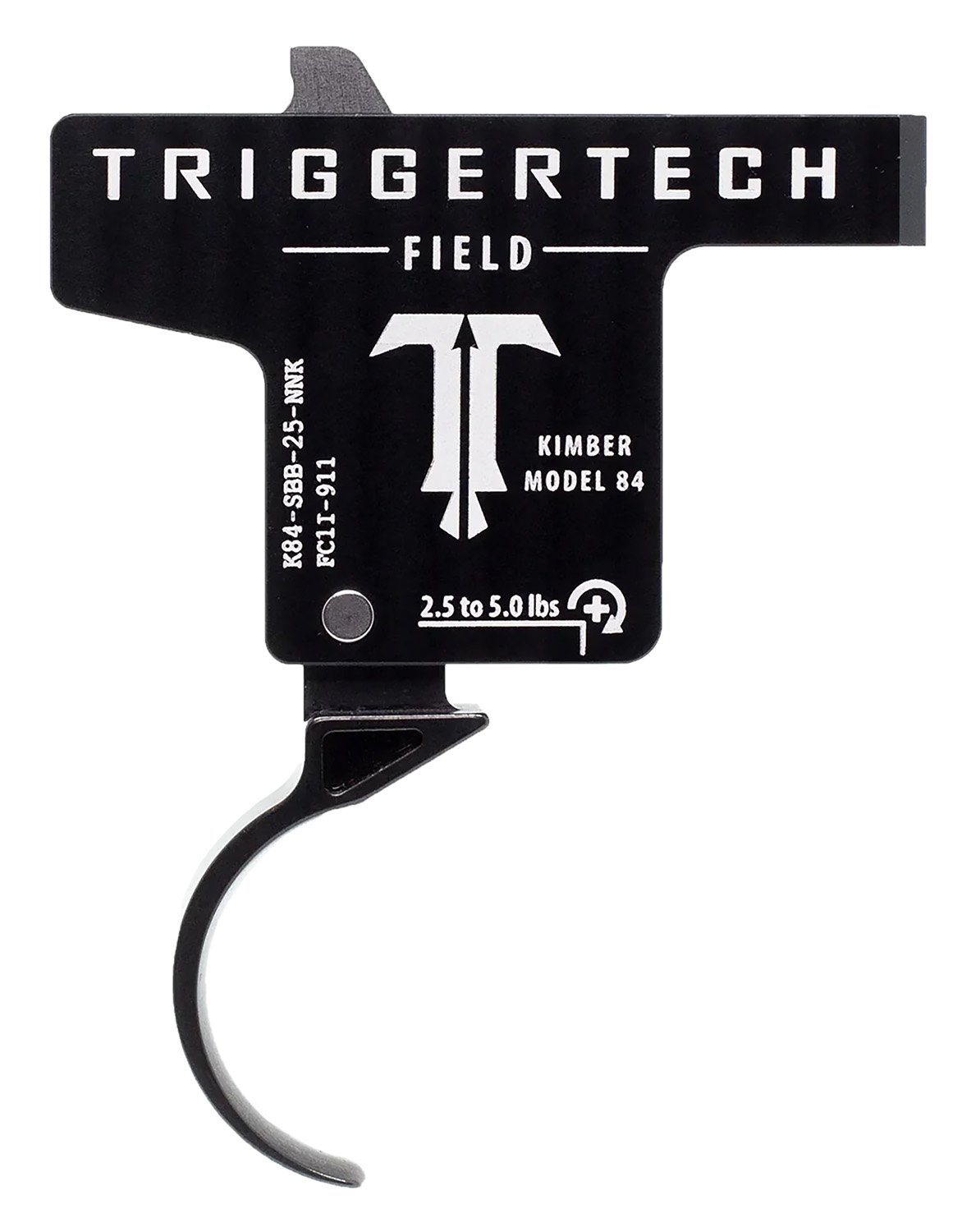 TriggerTech K84SBB25NNK Field Single-Stage Curved Trigger with 2.50-5 lbs Draw Weight & Black PVD Finish for Kimber M84 TriggerTech K84SBB25NNK Field Single-Stage Curved Trigger with 2.50-5 lbs Draw Weight & Black PVD Finish for Kimber M84