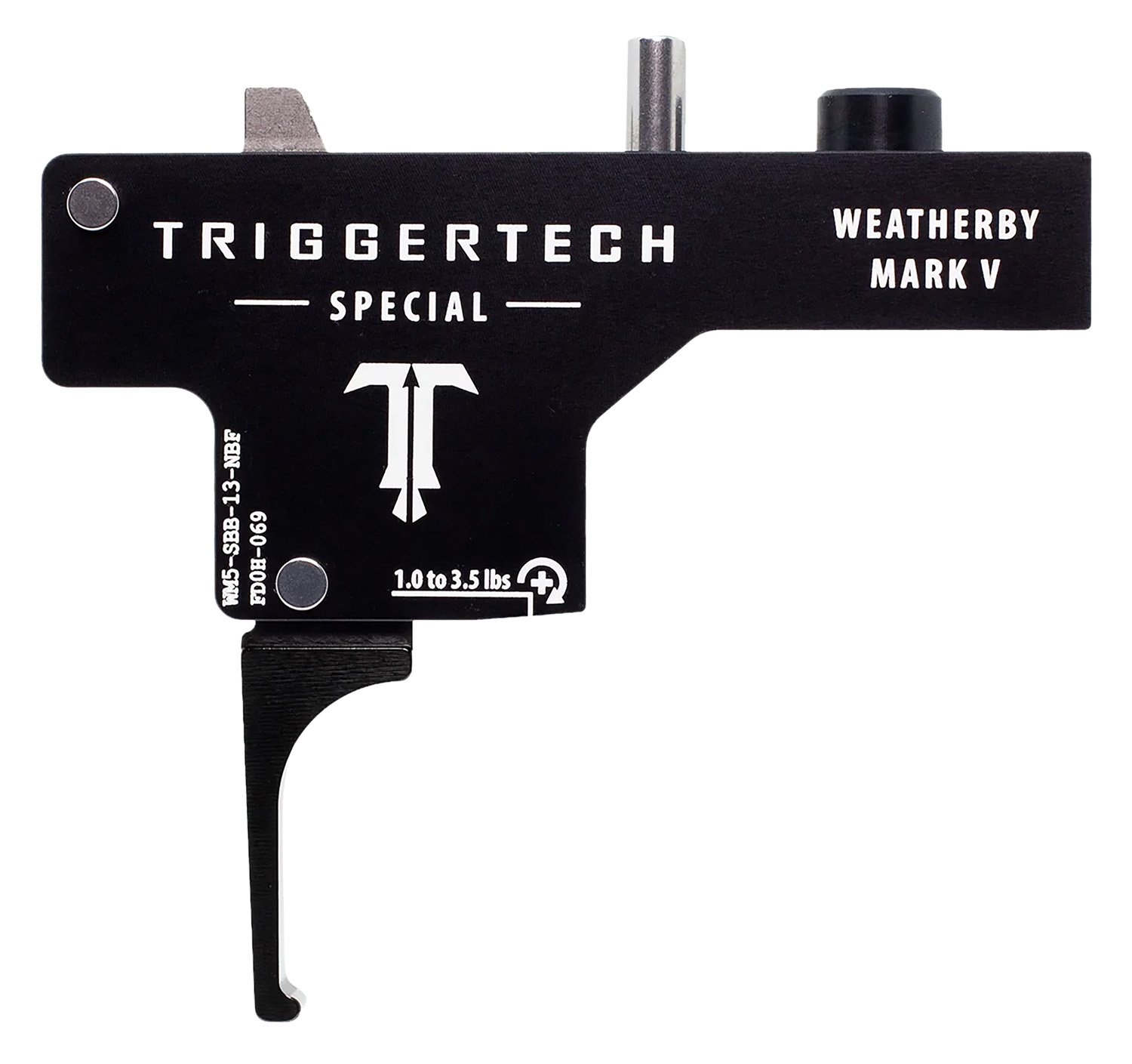 TriggerTech WM5SBB13NBF Special Single-Stage Flat Trigger with 1-3.50 lbs Draw Weight & Black PVD Finish for Weatherby Mark V TriggerTech WM5SBB13NBF Special Single-Stage Flat Trigger with 1-3.50 lbs Draw Weight & Black PVD Finish for Weatherby Mark V