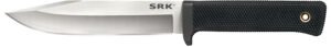 Cold Steel CS-35AN San Mai SRK 6" Fixed Plain Satin VG-10 San Mai Blade/Black Checkered w/Finger Guard Kray-Ex Handle