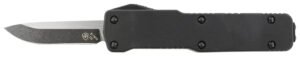 Templar Knife CABR321 Premium LW  Micro 1.85″ OTF Drop Point Plain Black Oxide Stonewashed D2 Steel Blade, 3.50″ Black Aluminum Handle, California Legal
