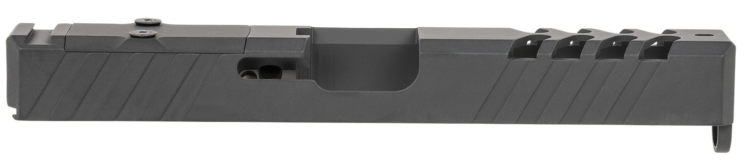 TacFire Replacement Slide 40 S&W Graphite Black Cerakote Stainless Steel with Optics Cut & Slide Ports for Glock 22 Gen3 TacFire Replacement Slide 40 S&W Graphite Black Cerakote Stainless Steel with Optics Cut & Slide Ports for Glock 22 Gen3