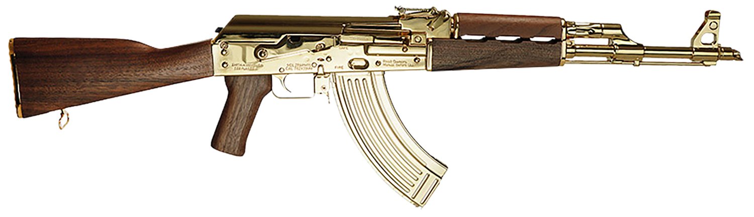 Zastava Arms Usa ZR7762WMGL ZPAPM70 7.62x39mm 16.25" 30+1, 24K Gold Plated Barrel/Rec, Walnut Stock & Grip, Gold Mag Included