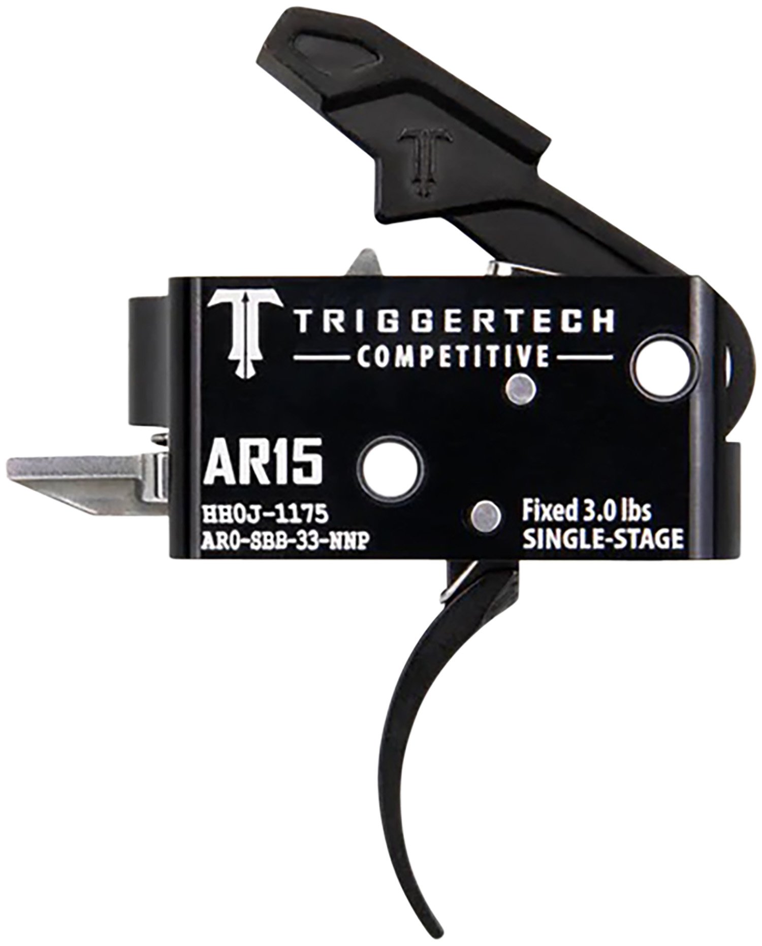 TriggerTech AR0SBB33NNP Competitive Pro Curved Single-Stage 3 lbs Fixed for AR-15 TriggerTech AR0SBB33NNP Competitive Pro Curved Single-Stage 3 lbs Fixed for AR-15