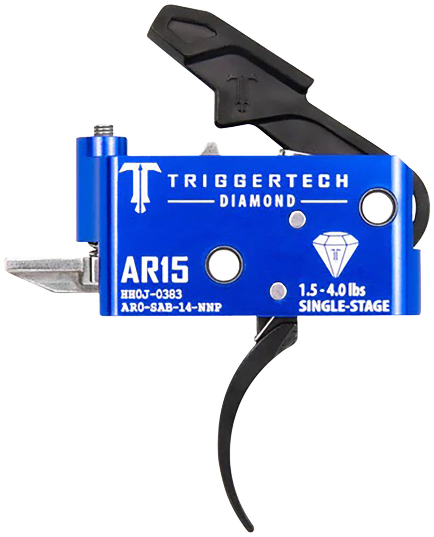 TriggerTech AR0SAB14NNP Diamond Pro Curved Single-Stage 1.5-4.0 lbs Adjustable for AR-15 TriggerTech AR0SAB14NNP Diamond Pro Curved Single-Stage 1.5-4.0 lbs Adjustable for AR-15