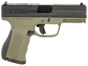 FMK FMKG49OD G3  9mm Luger 14+1 4″ Stainless Steel Barrel, Black Optic Cut/Serrated Carbon Steel Slide, OD Green Polymer Frame w/Picatinny Rail, Black Backstrap Grip