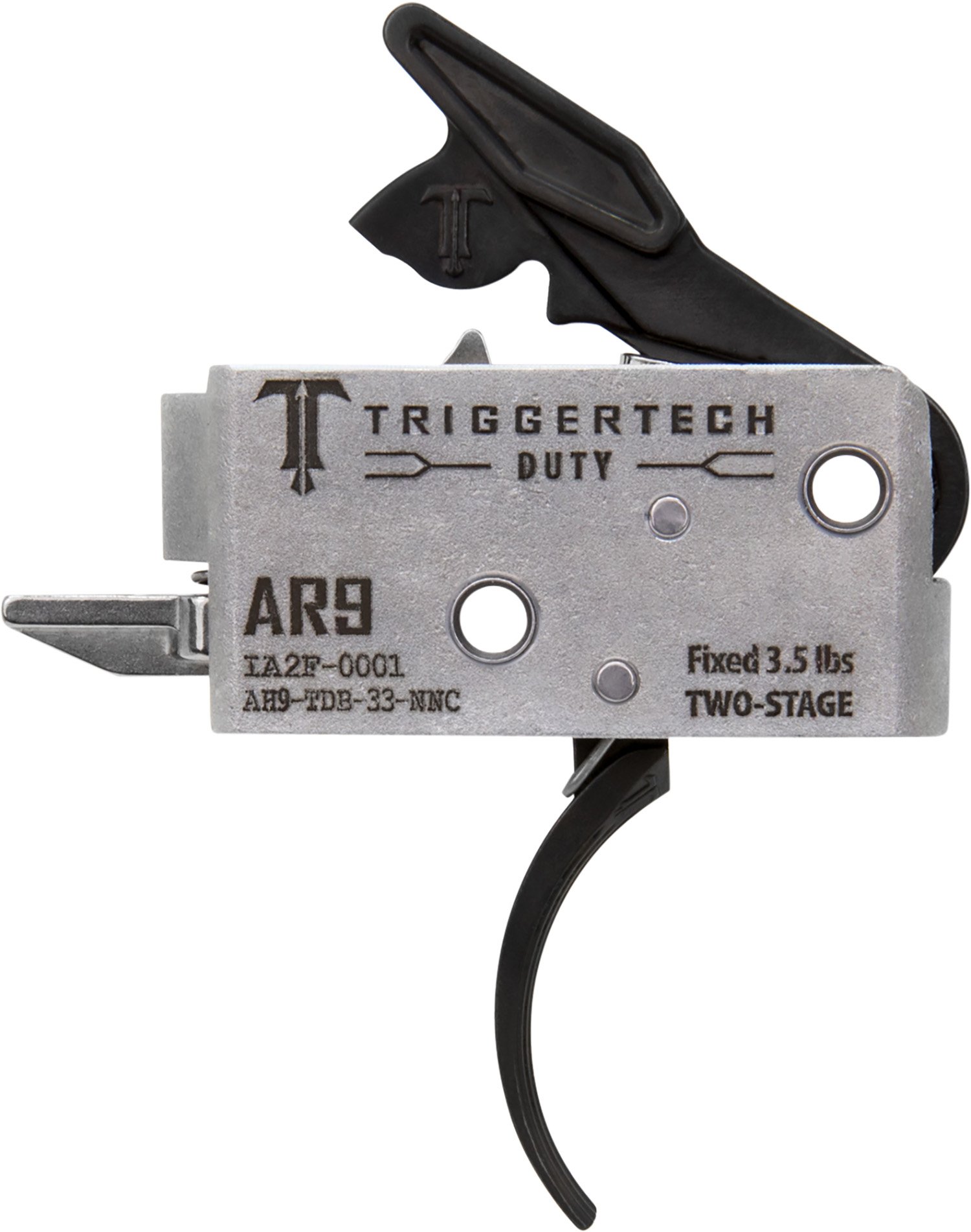 TriggerTech AH9TDB33NNC Duty Curved Trigger Two-Stage 3.50 lbs Draw Weight Fits AR-9 TriggerTech AH9TDB33NNC Duty Curved Trigger Two-Stage 3.50 lbs Draw Weight Fits AR-9