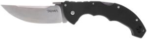 Cold Steel CS21TTL   4" Folding Straight Back Plain S35VN Blade 5.25" G10 Handle Includes Belt Clip