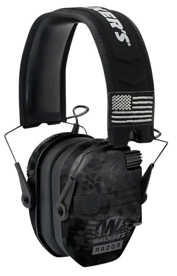 Walker's GWPRSEMPATKPT Razor Patriot Slim Muff 23 dB Over the Head Kryptek Highlander/Black Polymer