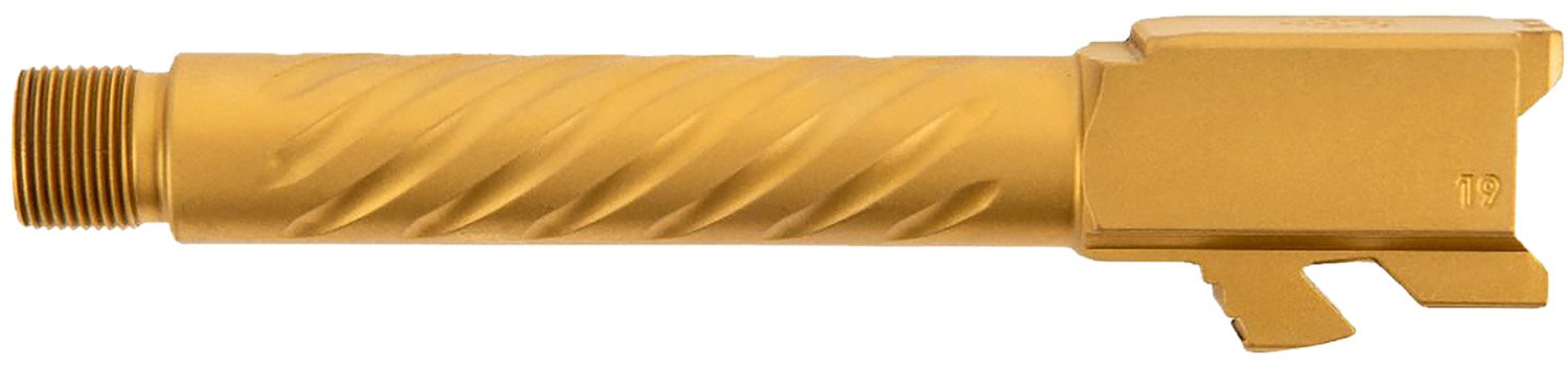 Ballistic Advantage BAPSG195T3G Premium Series 9mm Luger Fits Glock 19 Gen 3-5 Spiral Fluted Threaded Gold PVD Stainless Steel Ballistic Advantage BAPSG195T3G Premium Series 9mm Luger Fits Glock 19 Gen 3-5 Spiral Fluted Threaded Gold PVD Stainless Steel