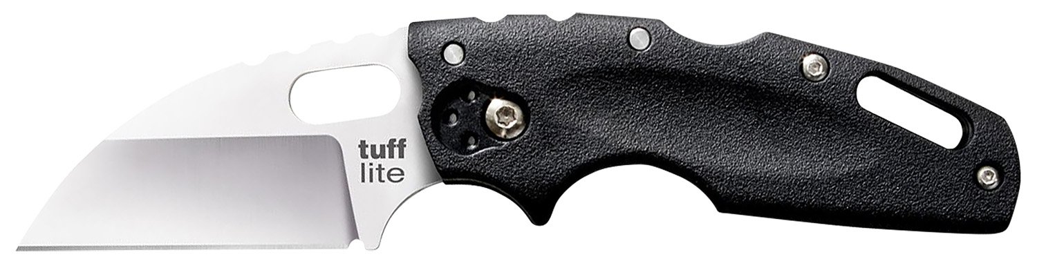 Cold Steel CS20LTZ Tuff Lite 2.50" Folding Sheepsfoot Plain AUS-8A SS Blade, 3.50" Black Textured Griv-Ex Handle