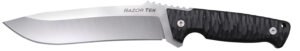 Cold Steel CSFX65RZR Razor Tek  EDC 6.50" Fixed Clip Point Plain Satin 4116 Krupp SS Blade, 6.13" Black Textured
