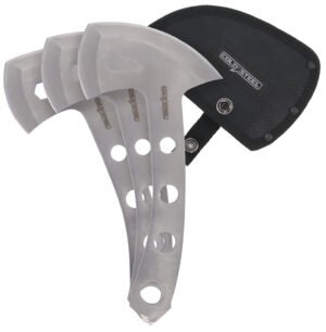 Cold Steel CSTH50AX3PK Throwing Axes  5" Plain 420 Stainless Steel Blade Set of 3