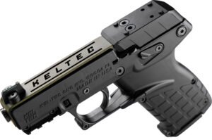 Kel-Tec P17BBLKORGRNS P17  Sports South Exclusive 22 LR 16+1 3.80″ Black Steel Barrel, OD Green Optic Ready/Serrated Slide, Black Polymer Frame w/Picatinny Rail, Textured Grip