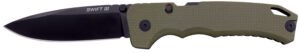 Cold Steel CSFL40AT Swift III EDC 4" Folding Plain Black PVD CPM M4 Steel Blade, OD Green Textured G10 Handle, Presentation Box