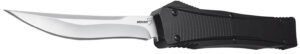 Boker 06EX243   3.35" Plain D2 Steel Blade Black Aluminum Handle