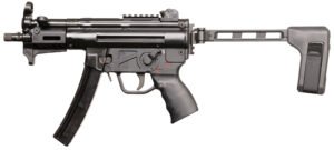 PTR  9KT BR 9mm Luger 30+1 5.16″ Black Nitride 3-Lug Threaded Barrel, M-LOK Handguard, Black Nitride Aluminum Picatinny Rail Receiver, Brace, Black Polymer Grip
