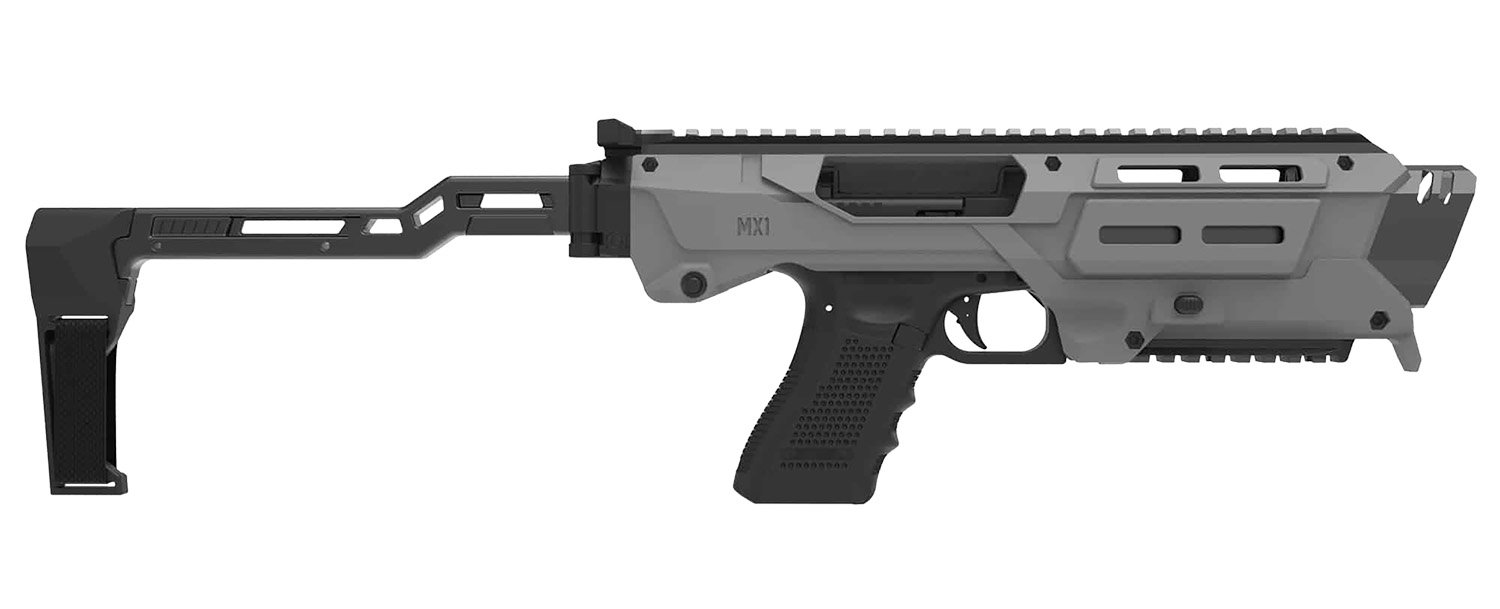 Meta Tactical Llc MX1-PS-GY MX-1 Conversion Kit Compatible w/Glock, Gray Aluminum Frame w/M-LOK & Picatinny Rail, Black Polymer Folding Stabilizer Meta Tactical Llc MX1-PS-GY MX-1 Conversion Kit Compatible w/Glock, Gray Aluminum Frame w/M-LOK & Picatinny Rail, Black Polymer Folding Stabilizer