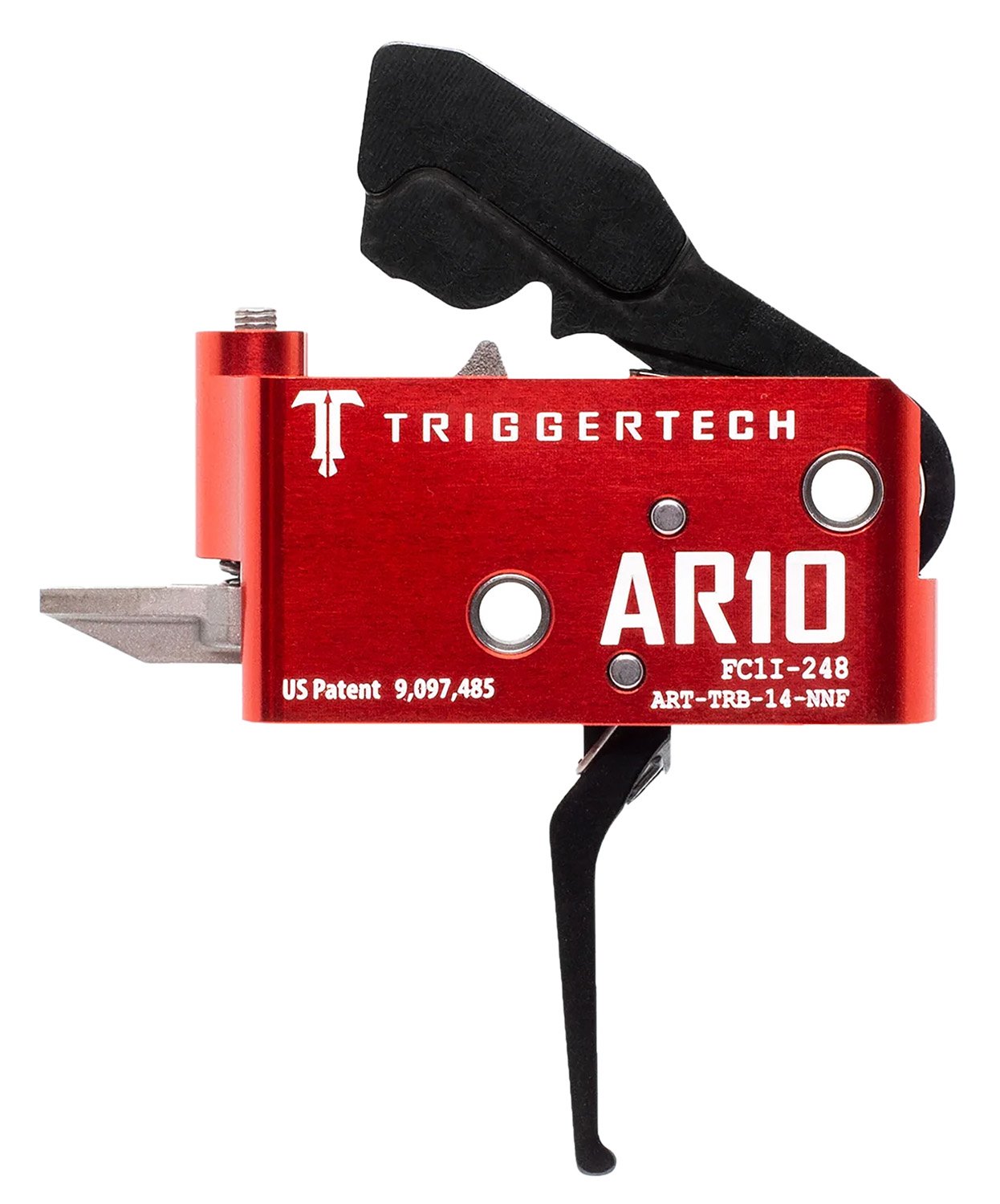 TriggerTech ARTTRB14NNF Diamond Black/Red Straight Fits AR-10 TriggerTech ARTTRB14NNF Diamond Black/Red Straight Fits AR-10