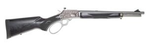 Cnc Firearms CNCRAZ10MM Marlin 1894 SBL Wild Boar 10mm Auto 16″ Polished Stainless Steel, Polished Engraved Receiver, Gray Fixed Laminate Stock