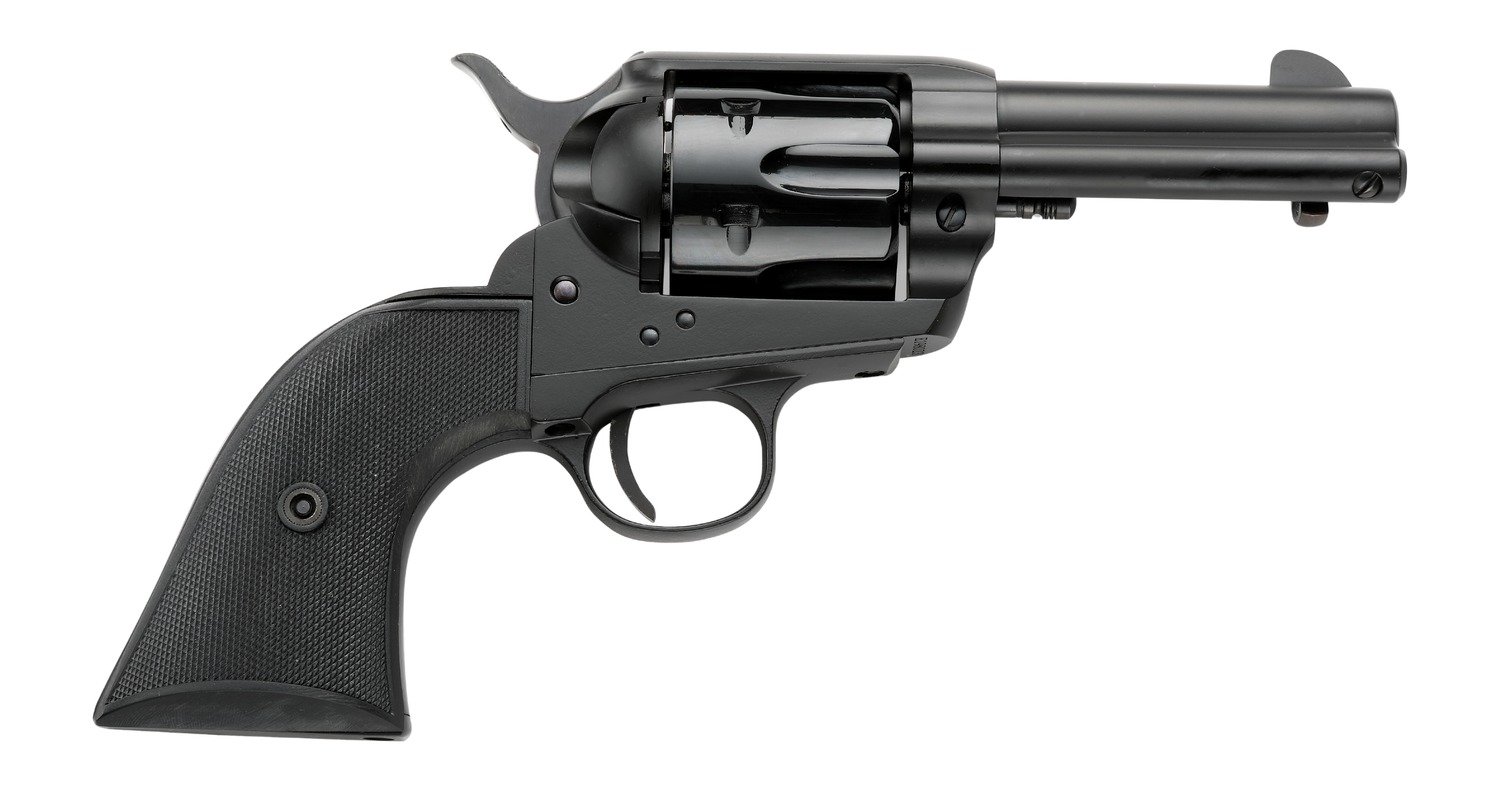 Pietta PFI9ALLOYAS312CB Alloy 9mm Luger 6 Shot 3.50″ Matte Black Alloy Steel Barrel & Frame, Black Checkered Grip Pietta PFI9ALLOYAS312CB Alloy 9mm Luger 6 Shot 3.50″ Matte Black Alloy Steel Barrel & Frame, Black Checkered Grip