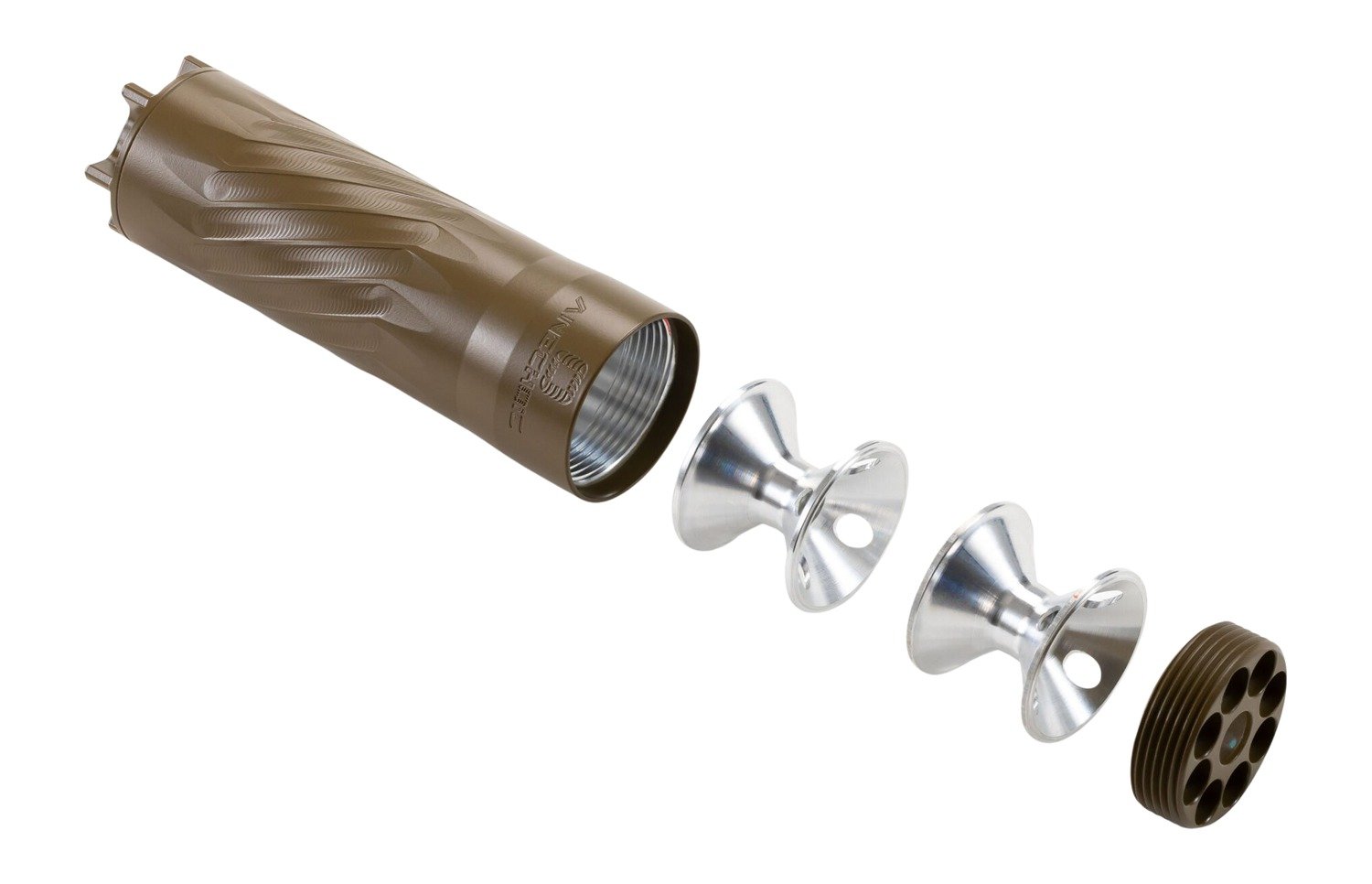 Anechoic PSQ-FDE Pipsqueak 22 22 Cal 1.10″ FDE Titanium 1/2″x28 Anechoic PSQ-FDE Pipsqueak 22 22 Cal 1.10″ FDE Titanium 1/2″x28