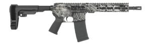 Shark Coast Tactical SCC07312TOPO-P Topography  5.56 NATO 30+1 10.50″ Black Nitride Threaded Barrel, Aluminum Receiver w/Picatinny Rail, M-LOK Handguard, Black Polymer SB Tactical SBA3 Brace, Polymer