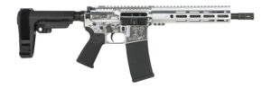 Shark Coast Tactical SCC07374DOD-P Day of the Dead  5.56 NATO 30+1 10.50″ Black Nitride Threaded Barrel, Aluminum Laser Engraved Receiver w/Picatinny Rail, M-LOK Handguard, Polymer SB Tactical SBA3 Br