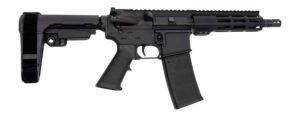 Andro Corp Industries 3008CB ACI-15 CQB 300 Blackout 30+1 8″ Black Nitride Threaded Barrel, Black Anodized Aluminum Receiver w/Picatinny Rail, M-LOK Handguard, Black Polymer SBA3 Pistol Brace, A2 Grip