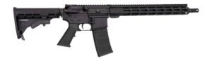 Andro Corp Industries 30016BB ACI-15 Bravo 300 Blackout 30+1 16″ Black Nitride Threaded Barrel, Black Anodized Aluminum Receiver w/Picatinny Rail, M-LOK Handguard, M4 Black Polymer Stock, Black A2 Gri
